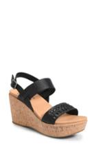 Women's Kork-ease Austin Braid Wedge Sandal M - Black
