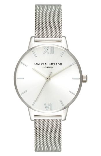 Women's Olivia Burton Sunray Mesh Strap Watch, 30mm