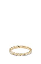 Women's David Yurman 2.7mm Paveflex Ring With Diamonds In 18k Gold