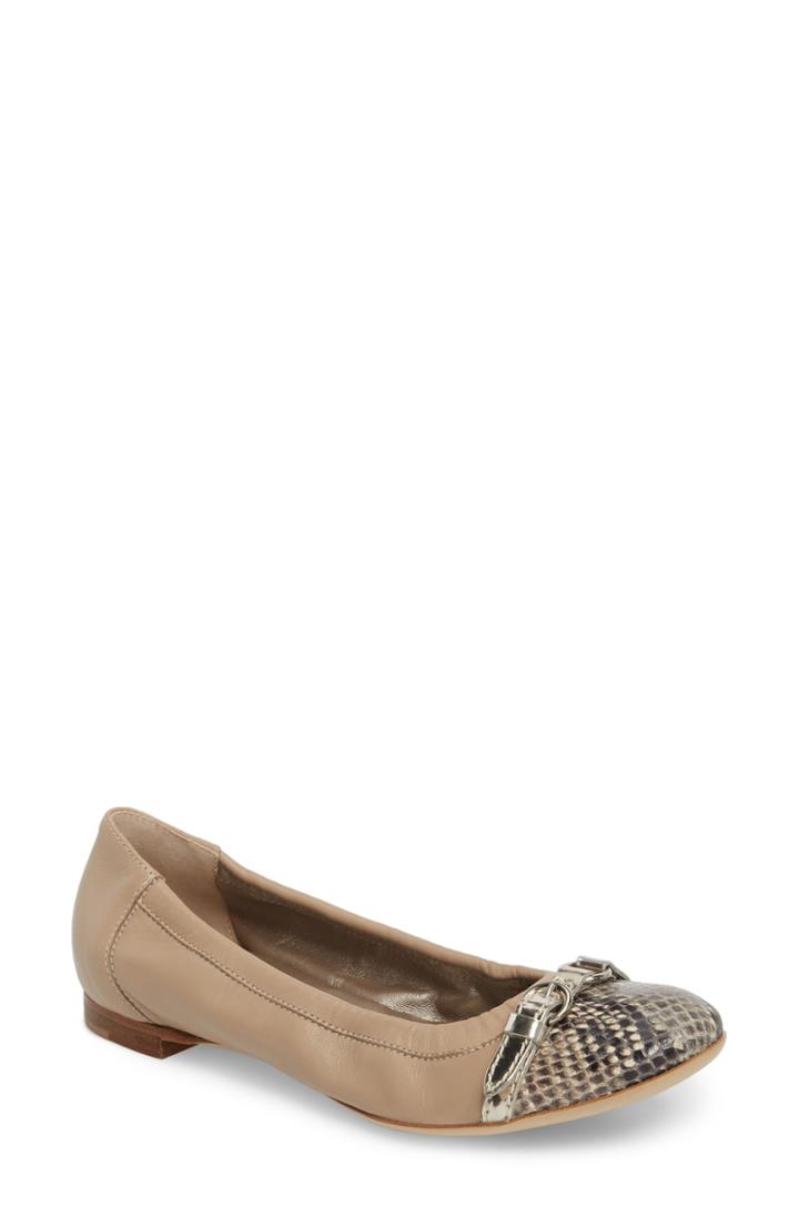 Women's Agl Cap Toe Ballet Flat Us / 37eu - Beige