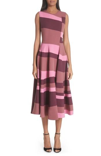 Women's Roksanda Tatum Stripe Paneled Fit & Flare Dress