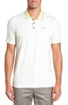 Men's Ted Baker London Farway Tee Print Modern Slim Fit Golf Polo (m) - Yellow
