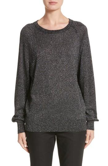 Women's Michael Kors Metallic Knit Raglan Pullover - Metallic