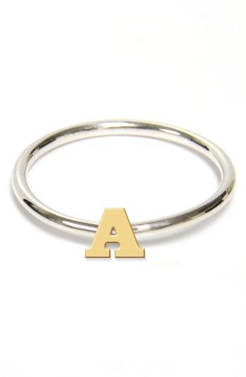 Women's Jane Basch Designs Two Tone Initial Ring