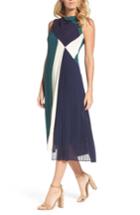 Women's Nic+zoe Block Pleated Midi Dress - Blue