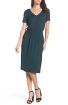 Women's Charles Henry Bloused Knit Dress, Size - Green