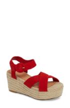 Women's Halogen Emery Platform Espadrille Sandal .5 M - Red
