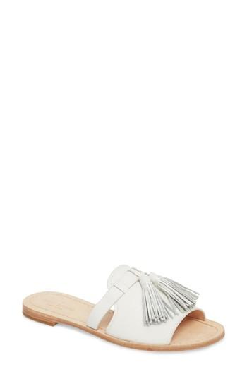 Women's Kate Spade New York Coby Tassel Slide Sandal M - White