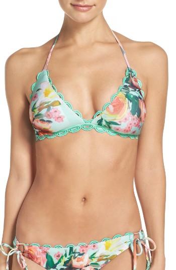 Women's Becca High Tea Bikini Top - Green
