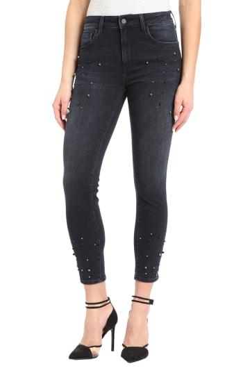 Women's Mavi Jeans Tess Beaded Super Skinny Ankle Jeans X 27 - Blue