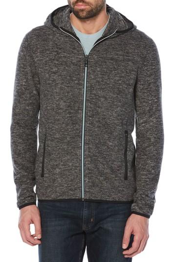 Men's Original Penguin Zip Fleece Hoodie, Size - Grey