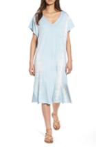 Women's Lush Braid Detail Tie Dye Dress - Blue