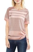 Women's Vince Camuto Diamond Geo Side Drawstring Blouse, Size - Pink