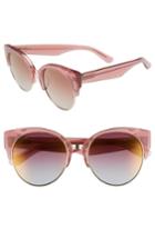 Women's Diff Stella 55mm Polarized Cat Eye Sunglasses - Quartz Glitter/ Rose