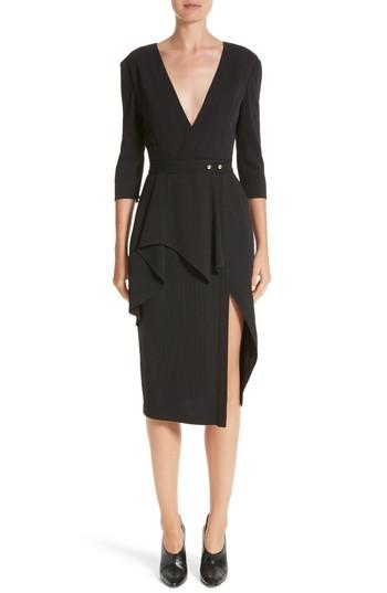 Women's Jason Wu Pinstripe Jersey Sheath Dress - Black