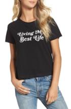 Women's Private Party Living My Best Life Tee - Black