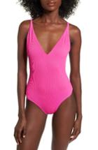 Women's Topshop Pamela One-piece Swimsuit Us (fits Like 0-2) - Pink