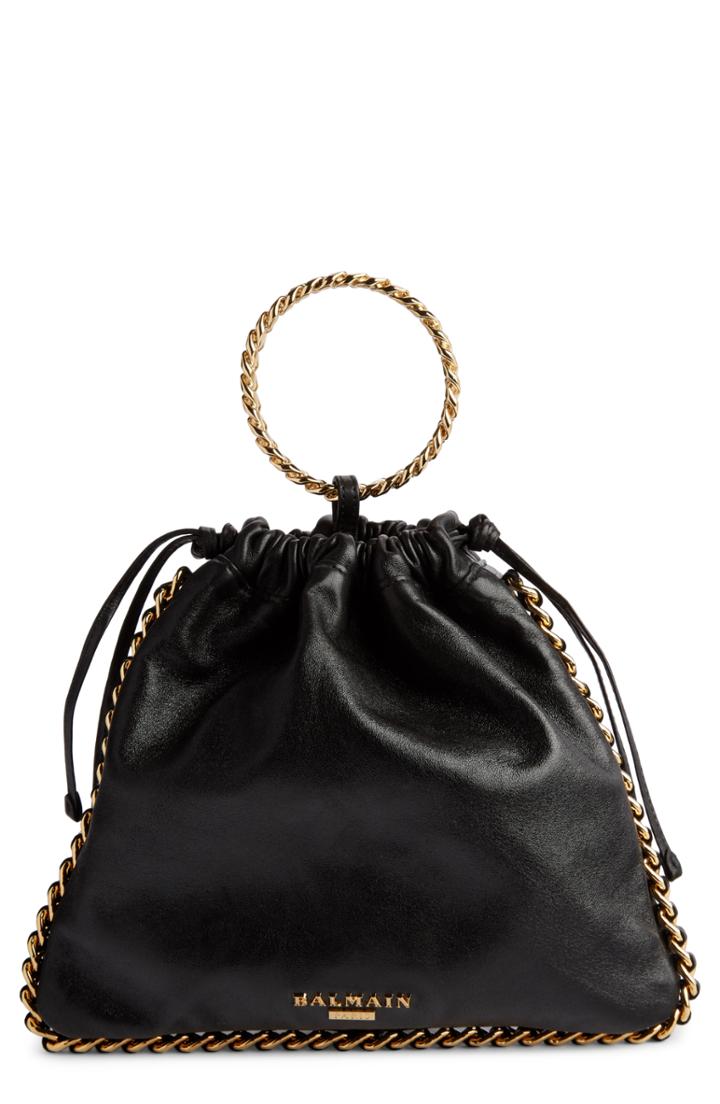 Balmain Leather Bracelet Backpack -