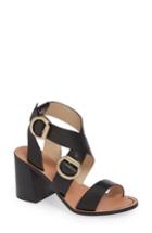 Women's Topshop Natalie Buckled Cross Strap Sandal .5us / 37eu W - Black
