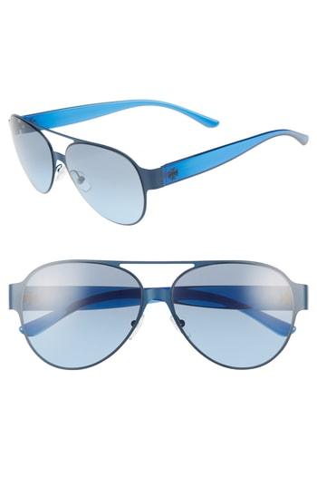 Women's Tory Burch 58mm Polarized Aviator Sunglasses - Navy Gradient