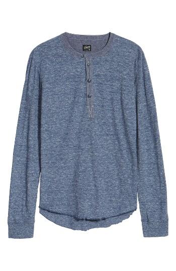 Men's Grayers 'todd' Long Sleeve Slub Henley - Blue