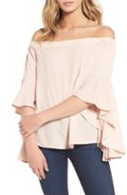 Women's Chelsea28 Bell Sleeve Off The Shoulder Top, Size - Pink