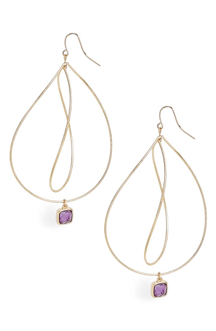 Women's Elise M. Viola Wave Crystal Drop Earrings