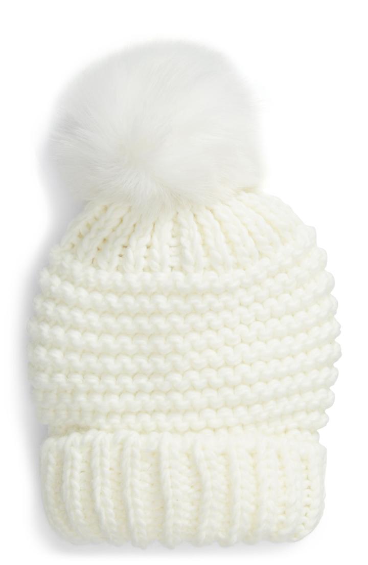 Women's Free People Skyline Faux Fur Pom Beanie -