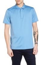 Men's Calibrate Mercerized Cotton Jersey Polo, Size - Blue