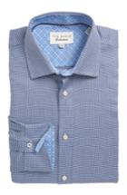 Men's Ted Baker London Chimy Trim Fit Geometric Dress Shirt - 32/33 - Blue