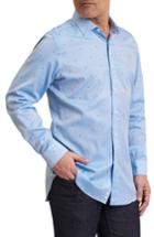Men's Robert Graham Sweet Lips Regular Fit Embroidered Sport Shirt - Blue