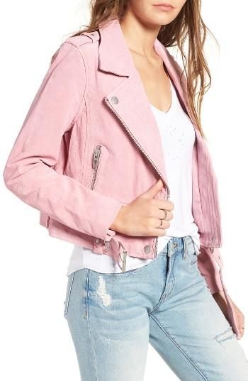 Women's Blanknyc Morning Suede Moto Jacket - Pink