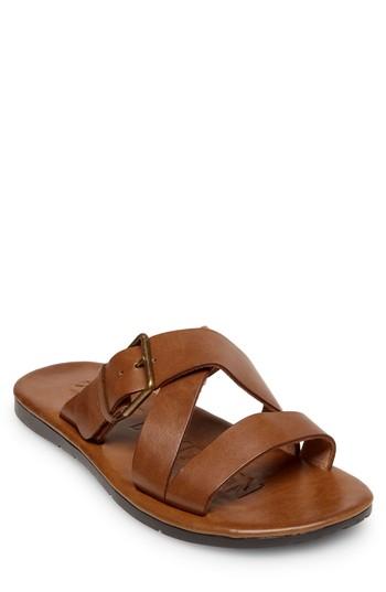 Men's Steve Madden Suspense Buckled Slide Sandal M - Brown