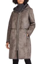 Women's Lauren Ralph Lauren Faux Shearling Duffle Coat - Grey