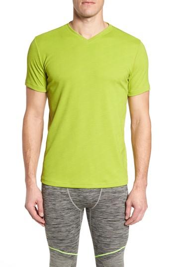 Men's Beach Body Energy V-neck T-shirt, Size - Green