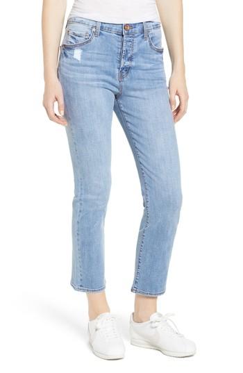 Women's Band Of Gypsies Parker Crop Skinny Jeans - Blue