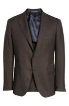 Men's Eleventy Trim Fit Wool Blazer Us / 54 Eu R - Burgundy