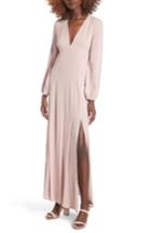 Women's Lush Open Back Woven Maxi Dress - Pink
