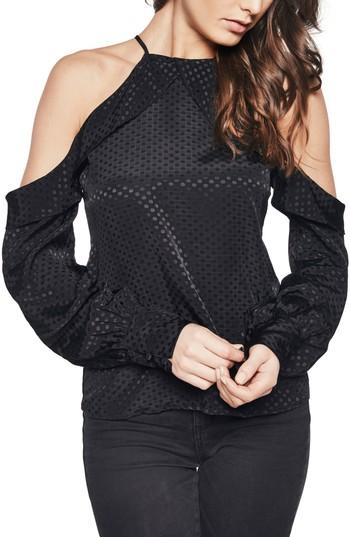 Women's Bardot Sky Cold Shoulder Top - Black