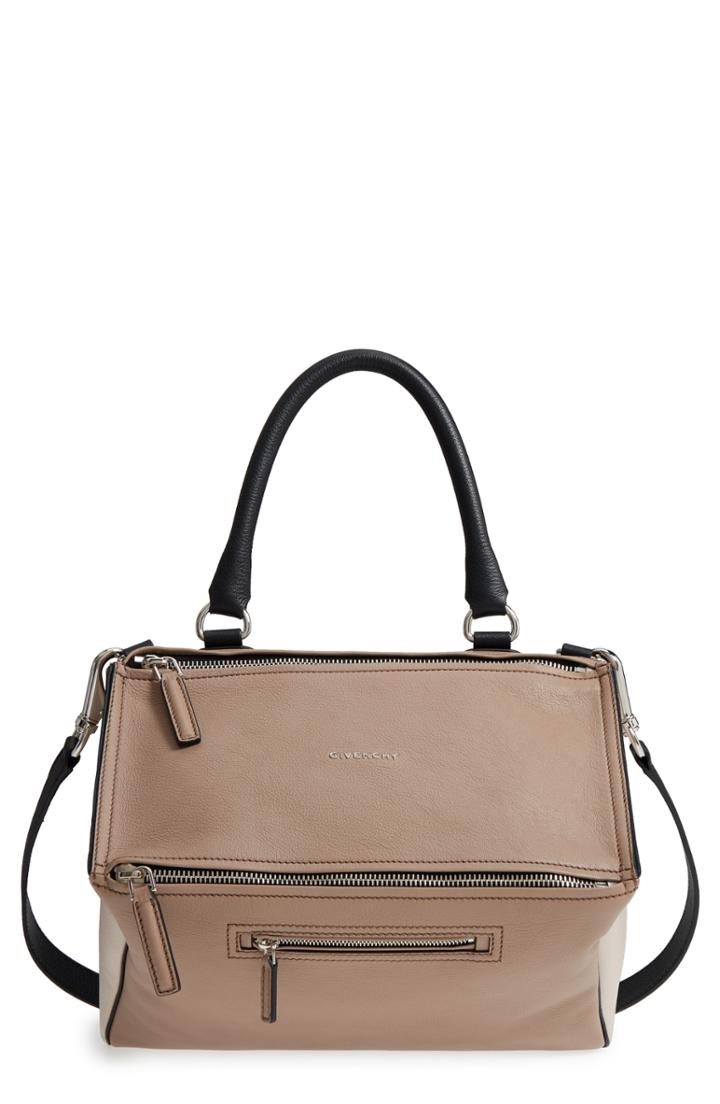 Givenchy Medium Pandora Box Tricolor Leather Crossbody Bag - Beige
