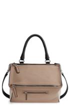 Givenchy Medium Pandora Box Tricolor Leather Crossbody Bag - Beige