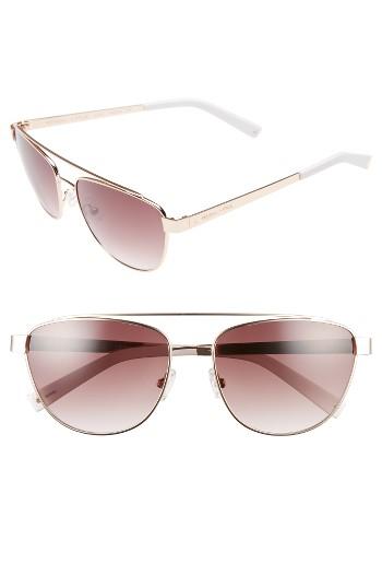 Women's Kendall + Kylie Lexi 56mm Navigator Sunglasses - Shiny Gold/ Brown Gradient