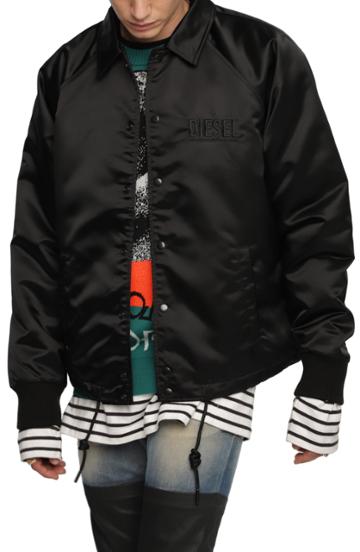 Men's Diesel J-akio Logo Embroidered Jacket - Black