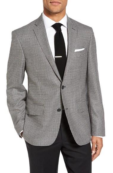 Men's Nordstrom Men's Shop Classic Fit Houndstooth Wool & Cashmere Sport Coat