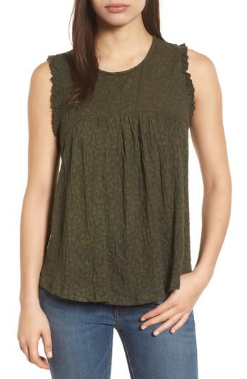 Women's Lucky Brand Jacquard Tank - Green