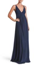 Women's Dress The Population Phoebe Chiffon Gown, Size - Blue