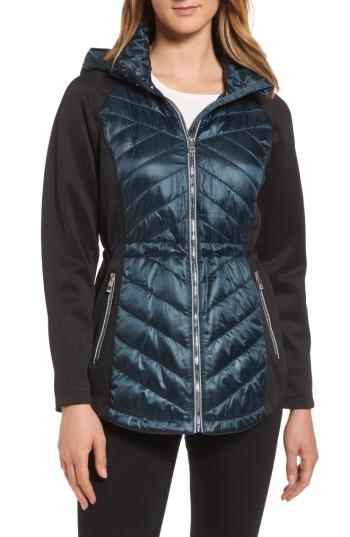 Women's Guess Insulated Anorak Jacket - Blue/green