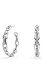 Women's David Yurman Wellesley 23mm Hoop Earrings With Diamonds