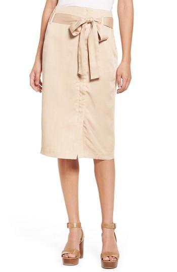 Women's Moon River Tie Waist Pencil Skirt