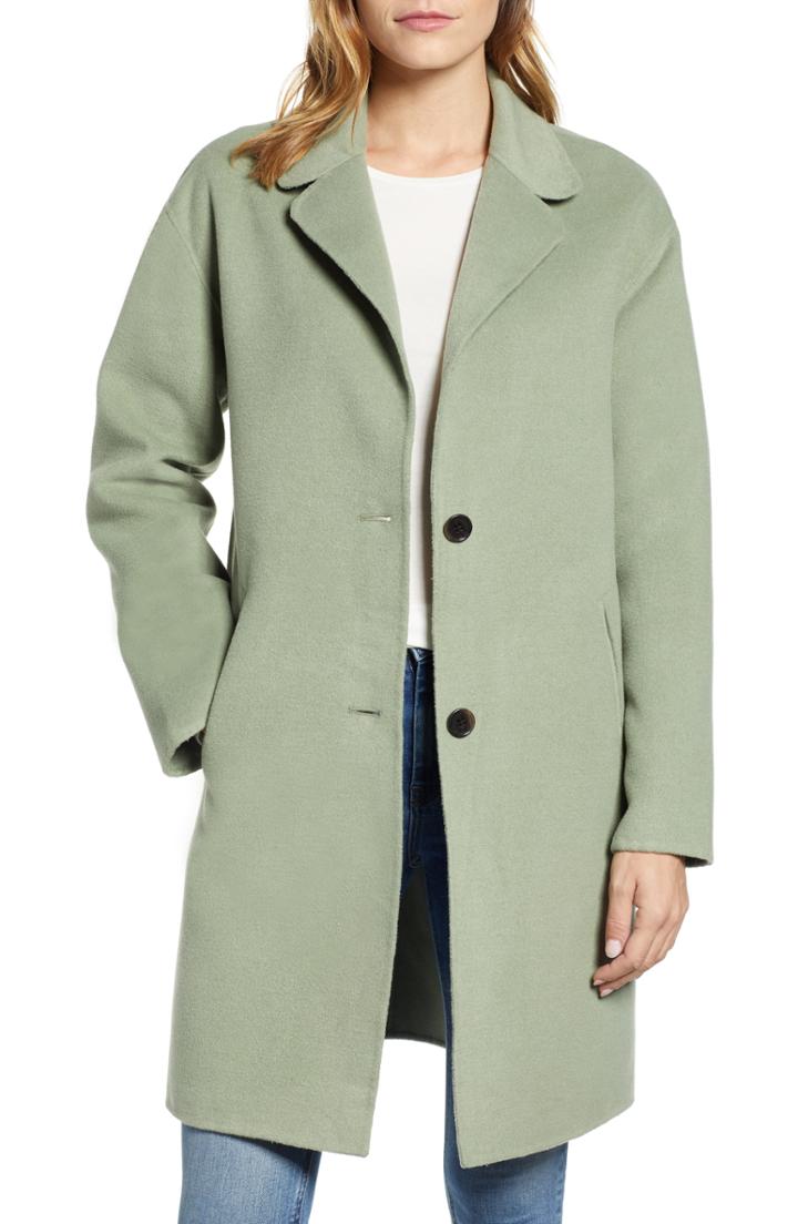 Women's Bernardo Car Coat - Green